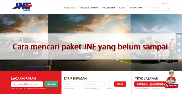 Cara mencari paket JNE yang belum sampai